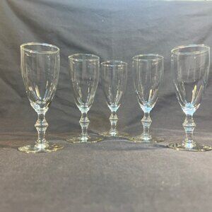 Set of Five (5) Whiskey Sour Glass 5 3/4" tall Georgian by Libbey Glass Co